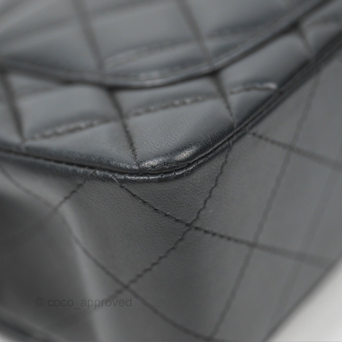 Chanel Quilted Mini Rectangular Flap Black Lambskin Silver Hardware