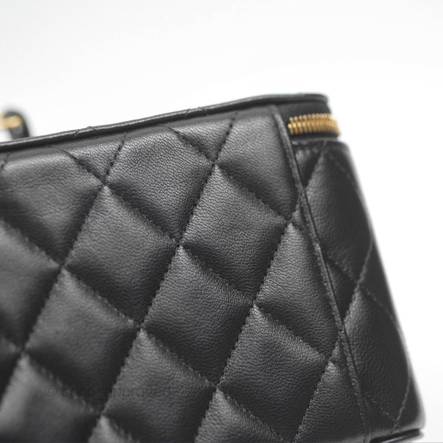 Chanel Vanity With Chain Black Goatskin Mixed Hardware