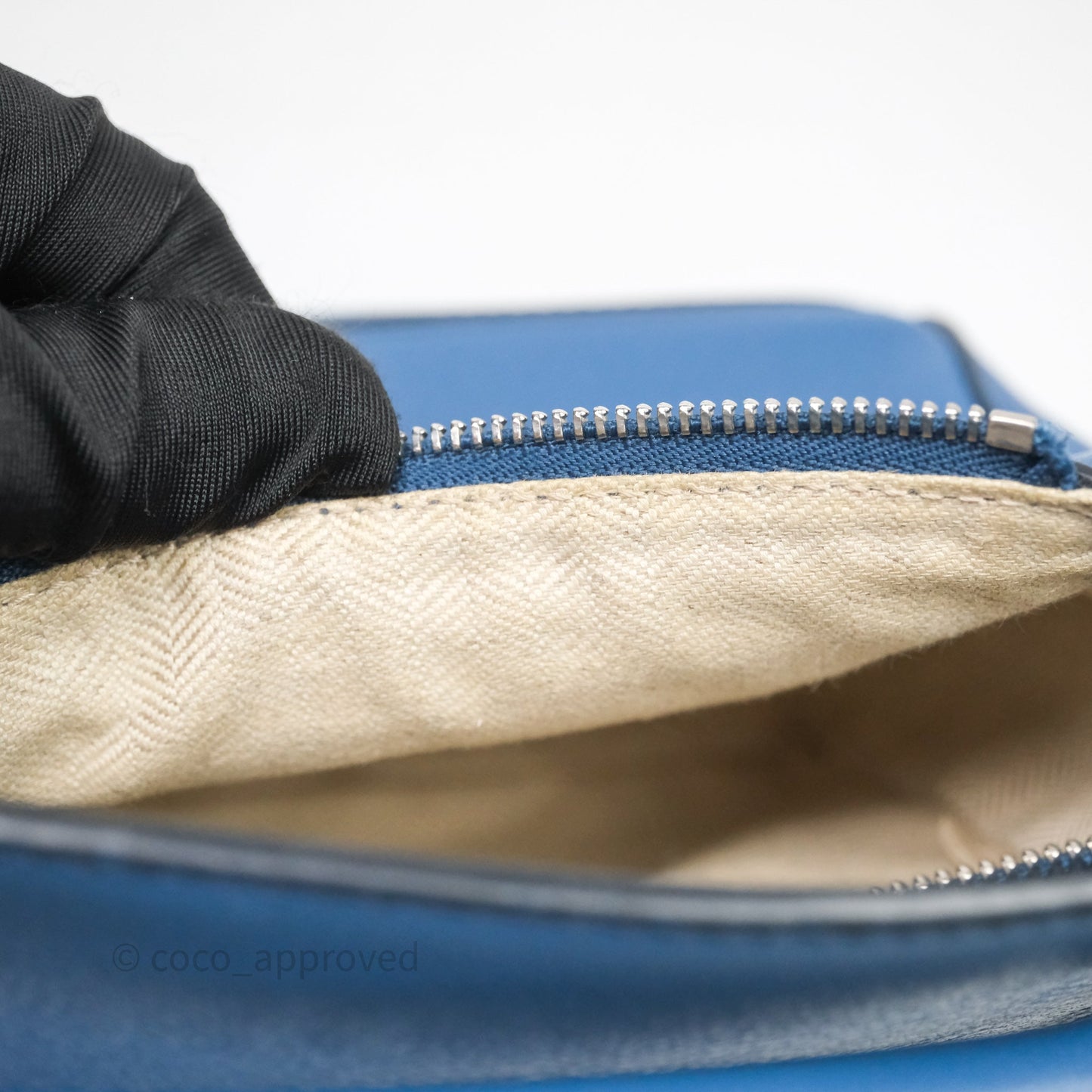 Loewe Mini Puzzle Bag Blue Calfskin