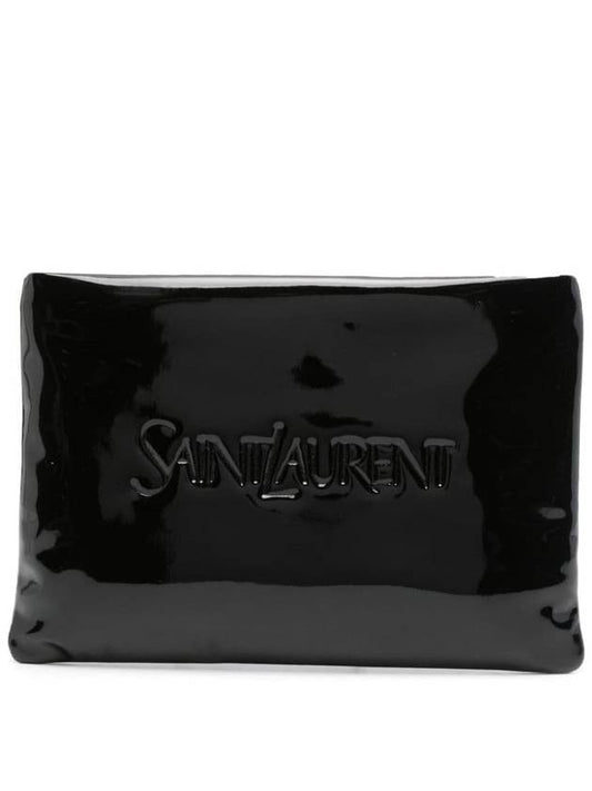 Luxury Saint Laurent Clutch Pouch 779526 FAC2Z 1000 NERO