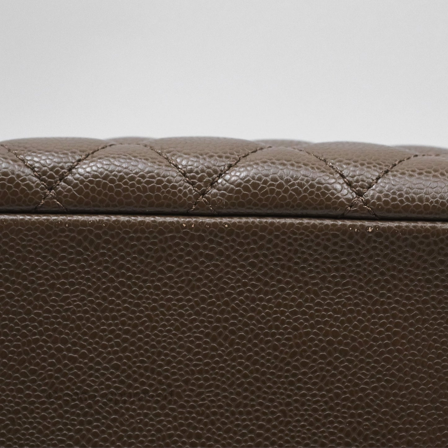 Chanel GST Chocolate Brown Caviar Silver Hardware