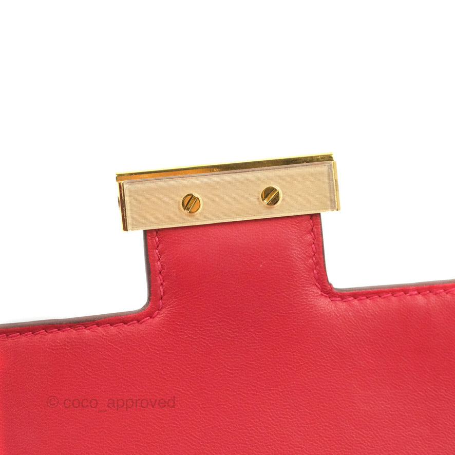 Hermès Constance 24 Rouge Casaque Epsom Gold Hardware