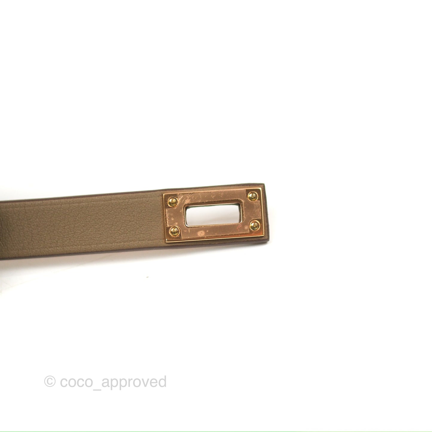 Hermès Kelly Double Tour Bracelet Etoupe Swift Rose Gold Hardware