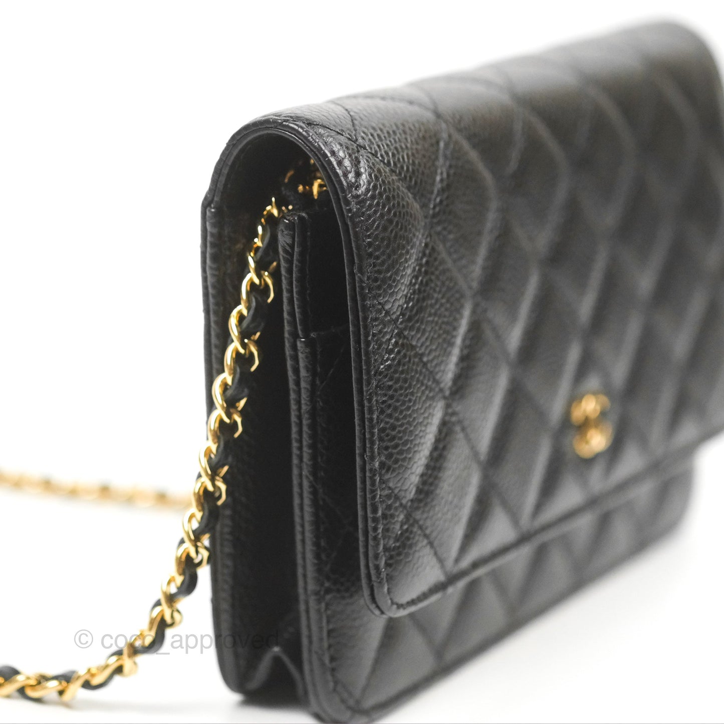 Chanel Classic Quilted WOC Black Caviar Gold Hardware