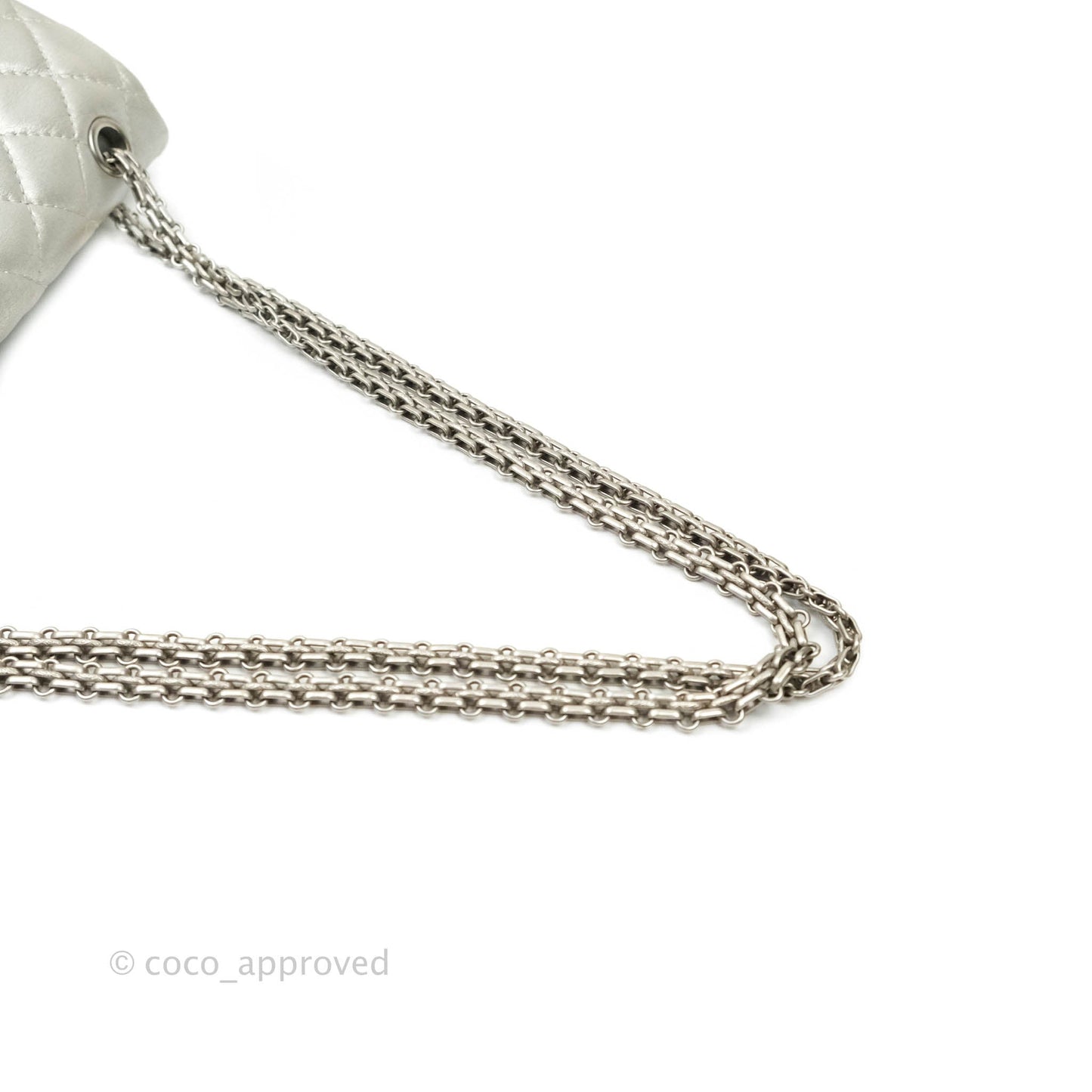Chanel Reissue 226 Silver Calfskin Silver Hardware