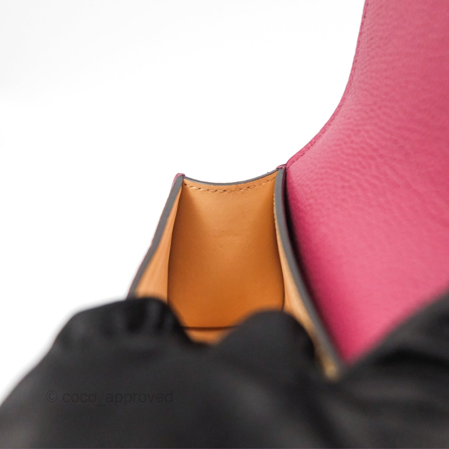 Moynat Réjane Nano Litchi Taurillon Blush Leather