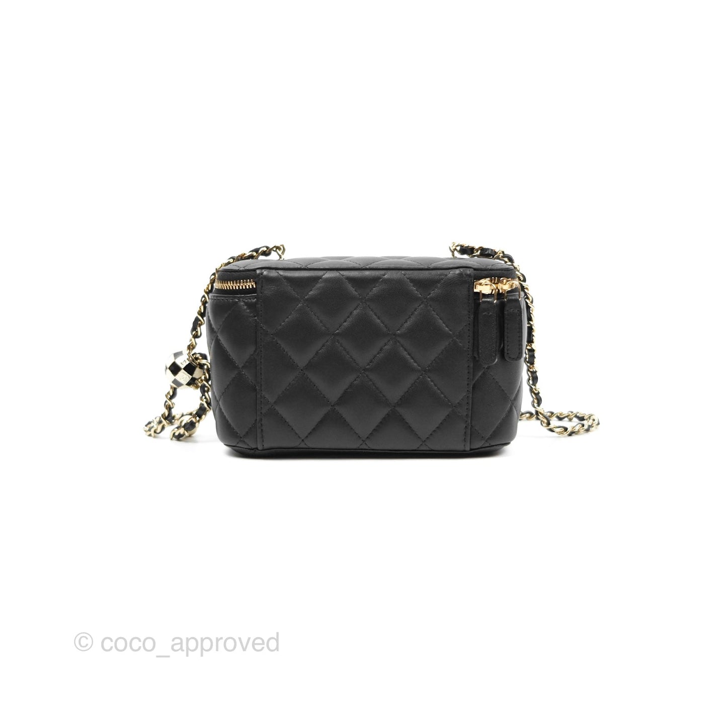 Chanel Ball Crush Vanity with Chain Black Lambskin Gold Hardware