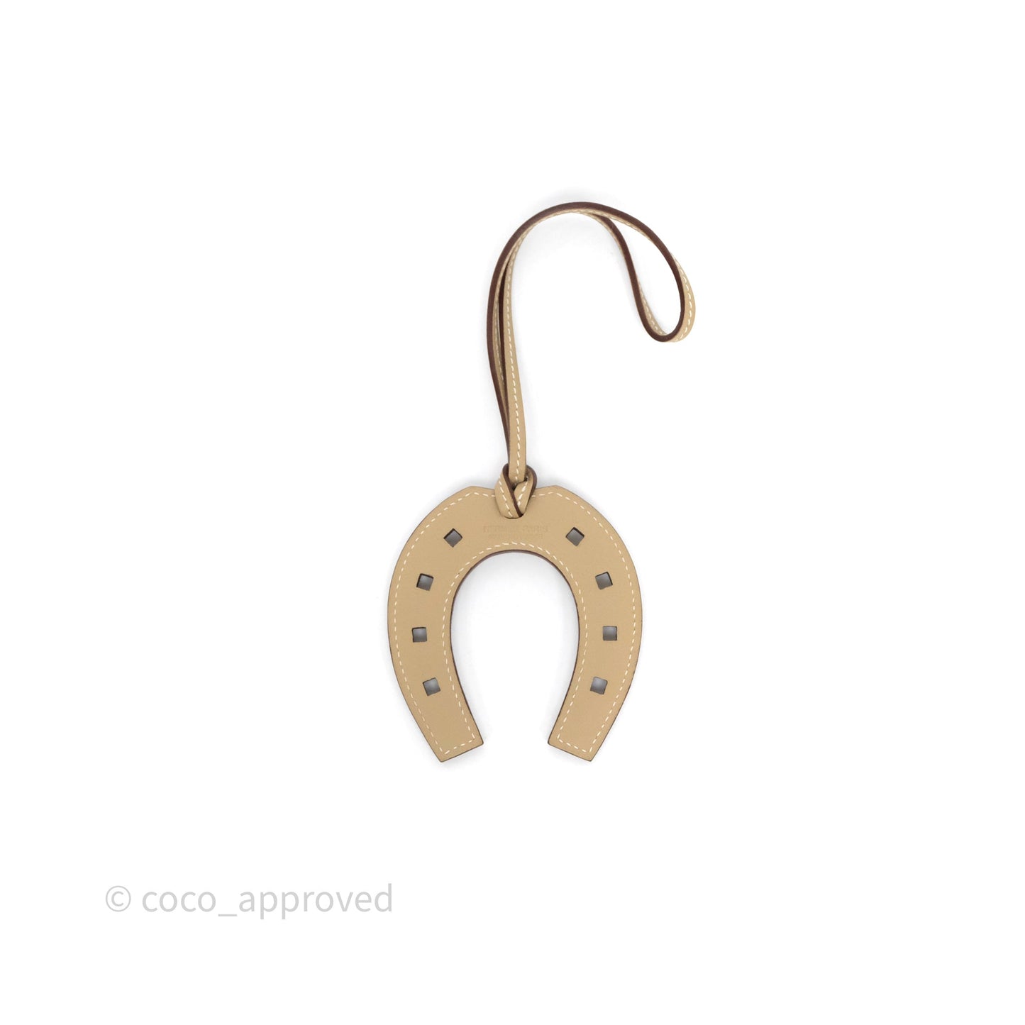 Hermès Paddock Horseshoe Bag Charm Kraft Swift
