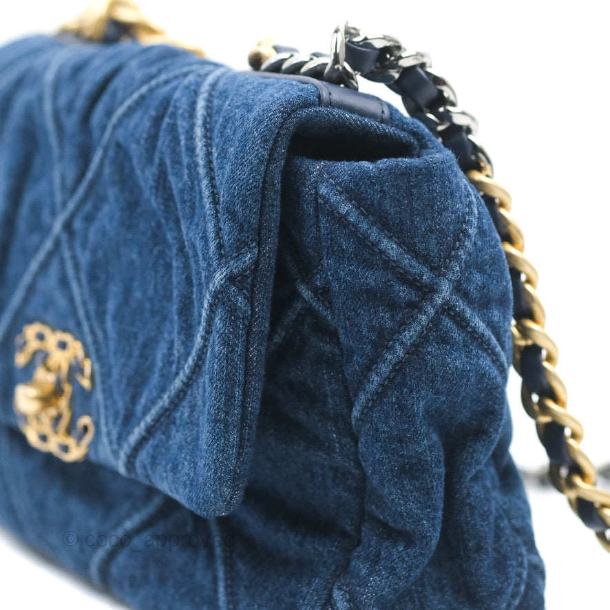 Chanel 19 Small Denim Mixed Hardware