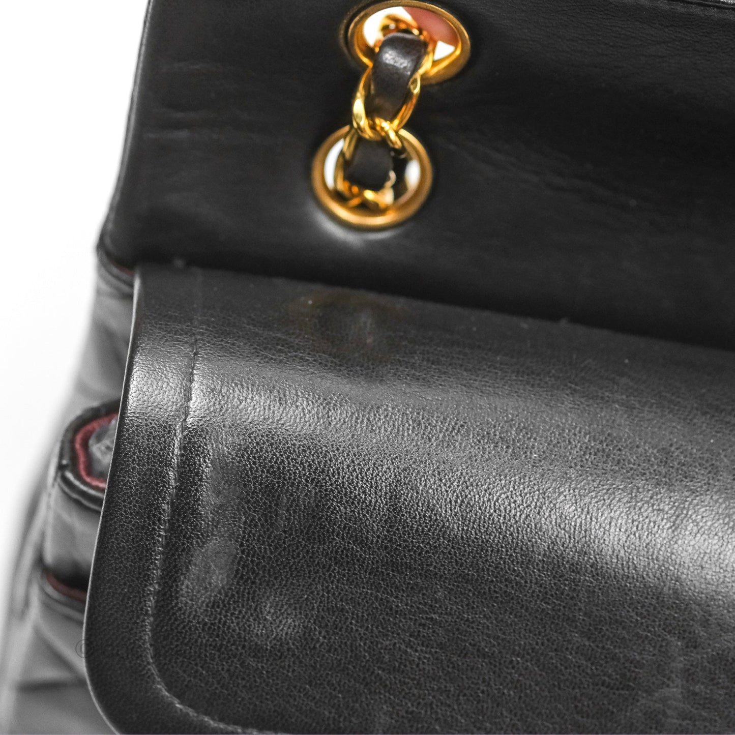 Chanel Vintage Classic Medium Flap Black Lambskin 24K Gold Hardware