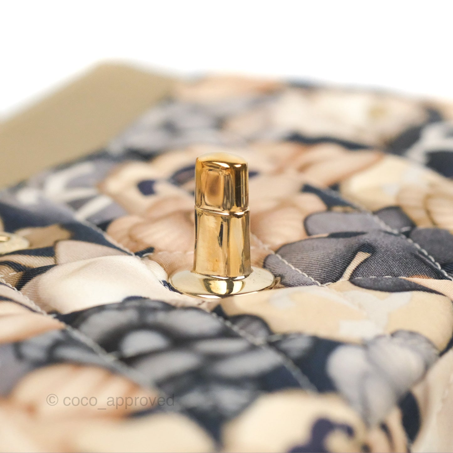 Chanel Cat Emoticon Medium Classic Double Flap Bag Metallic Gold Lambskin Gold Hardware