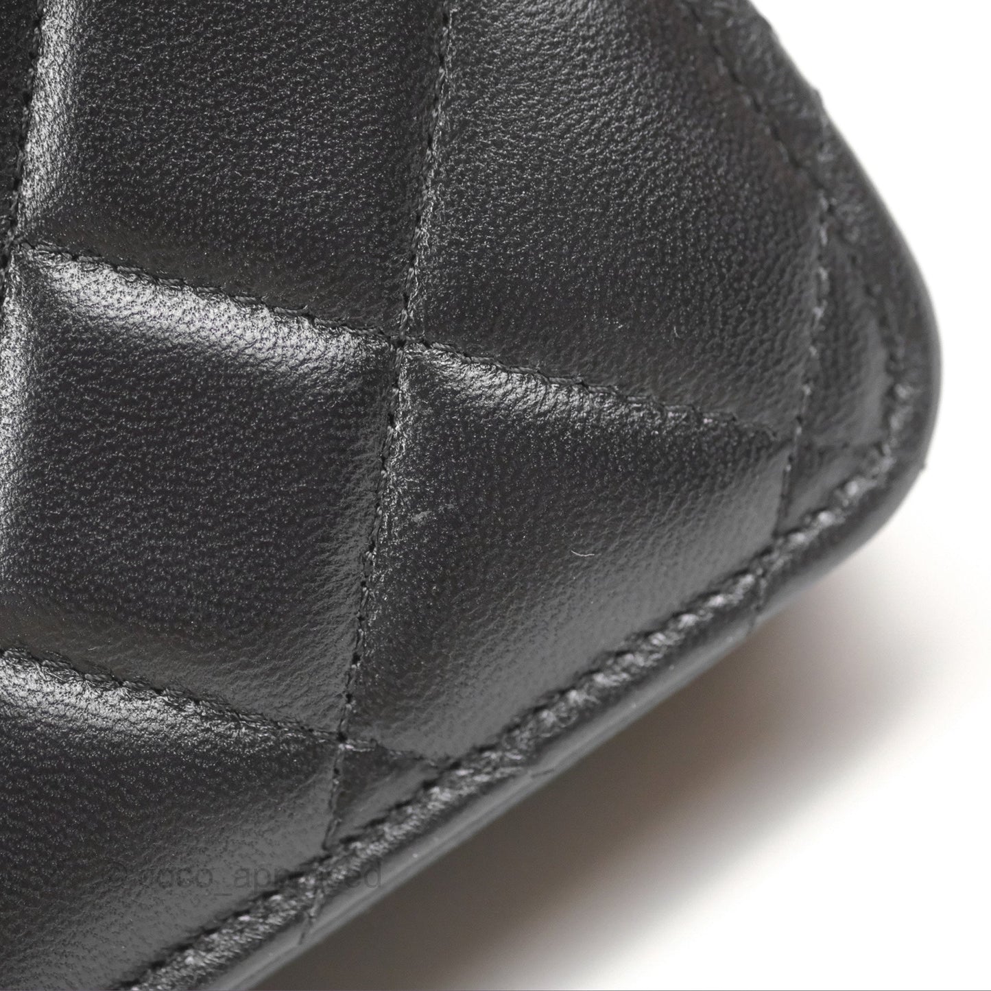 Chanel Classic Quilted Wallet on Chain WOC Black Lambskin Gold Hardware