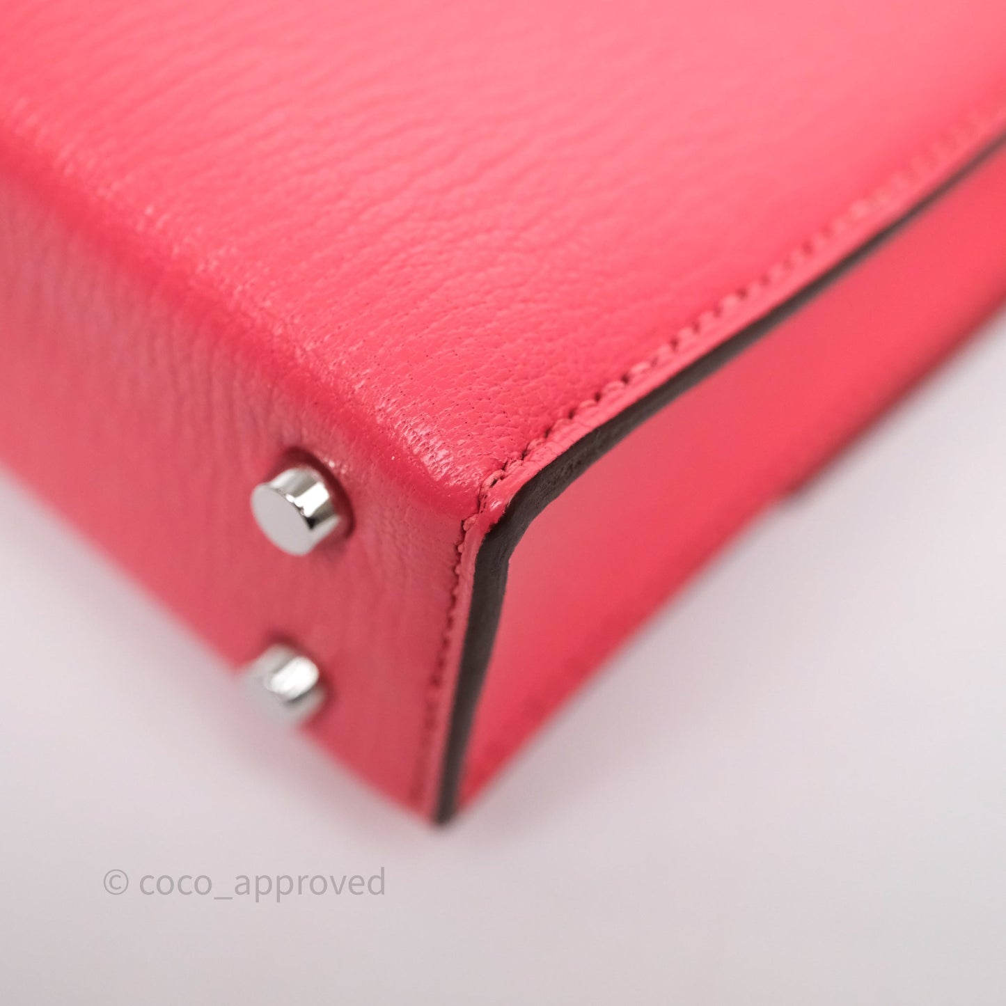 Hermès Mini Verrou Chaine Bag Rose Lipstick U5 Chevre Mysore Palladium Hardware