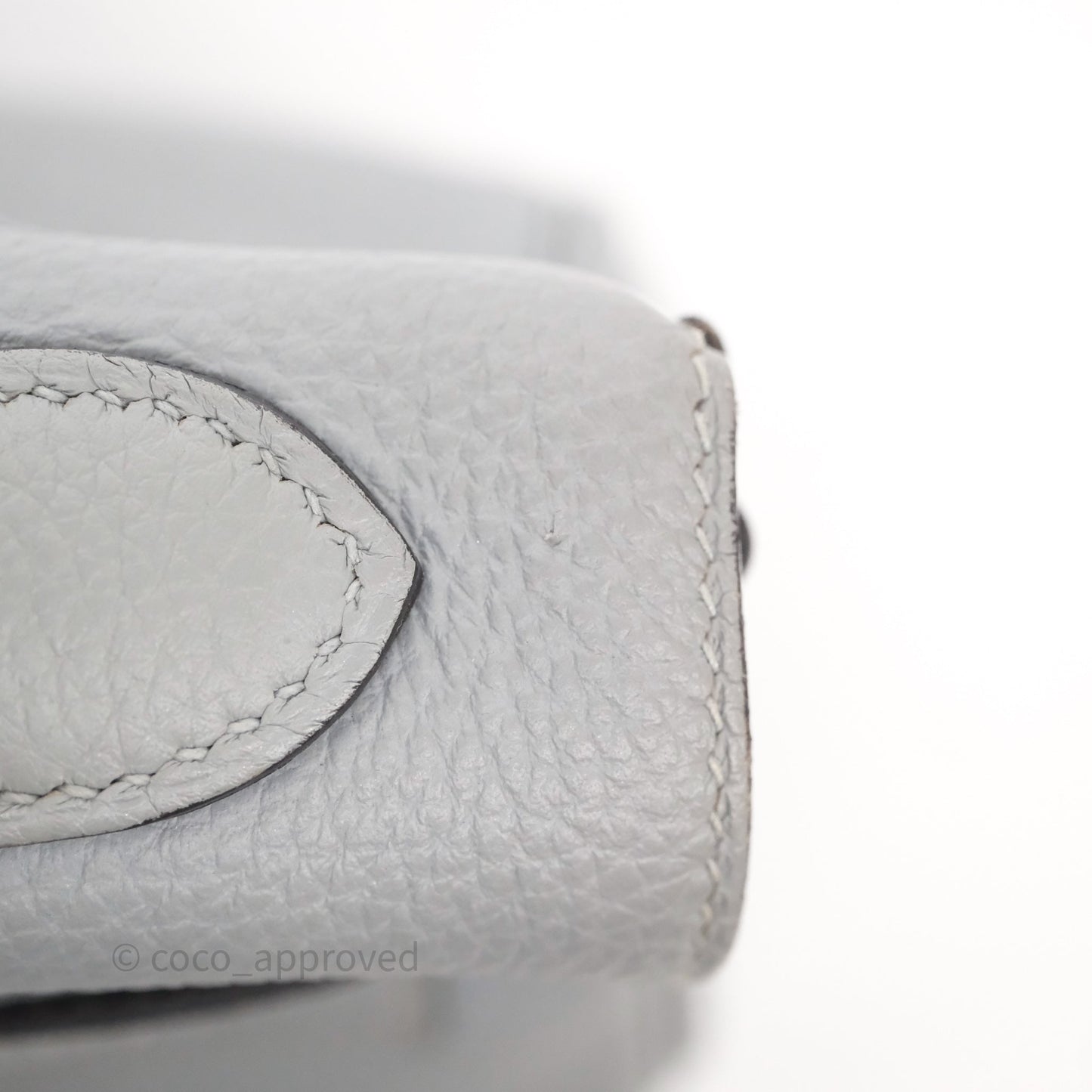 Hermès Kelly 32 Retourne Bleu Glacier 8U Togo Palladium Hardware