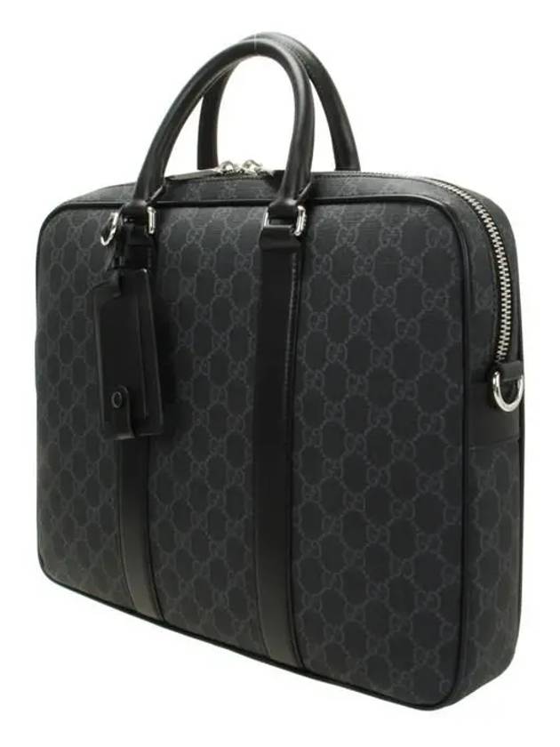 Luxury Gucci Trending 2025 GG Web Strap Brief Case Black