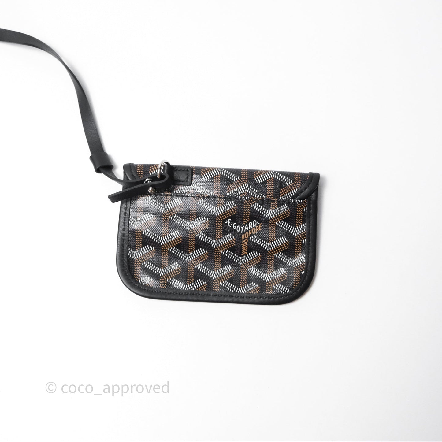 Goyard Anjou Mini Bag Goyardine Canvas Black