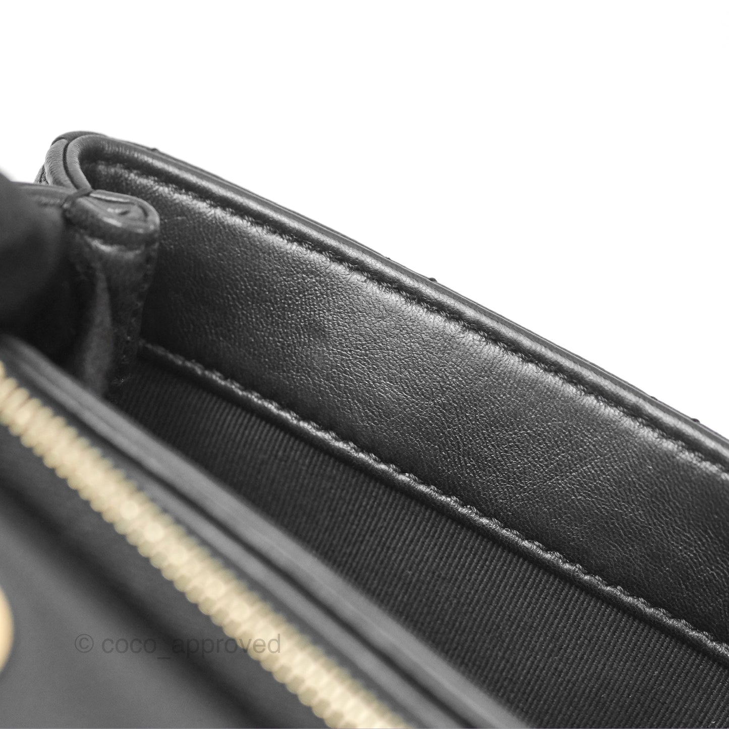 Chanel Flap Bag with Adjustable Strap Black Lambskin Aged Gold Hardware 22K