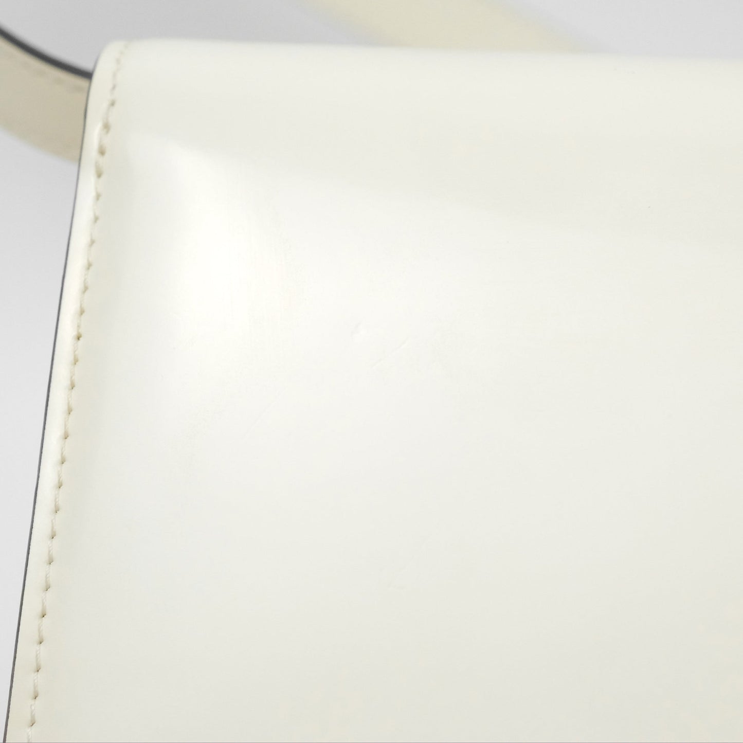 Celine Medium Classic Box Flap White Patent Gold Hardware