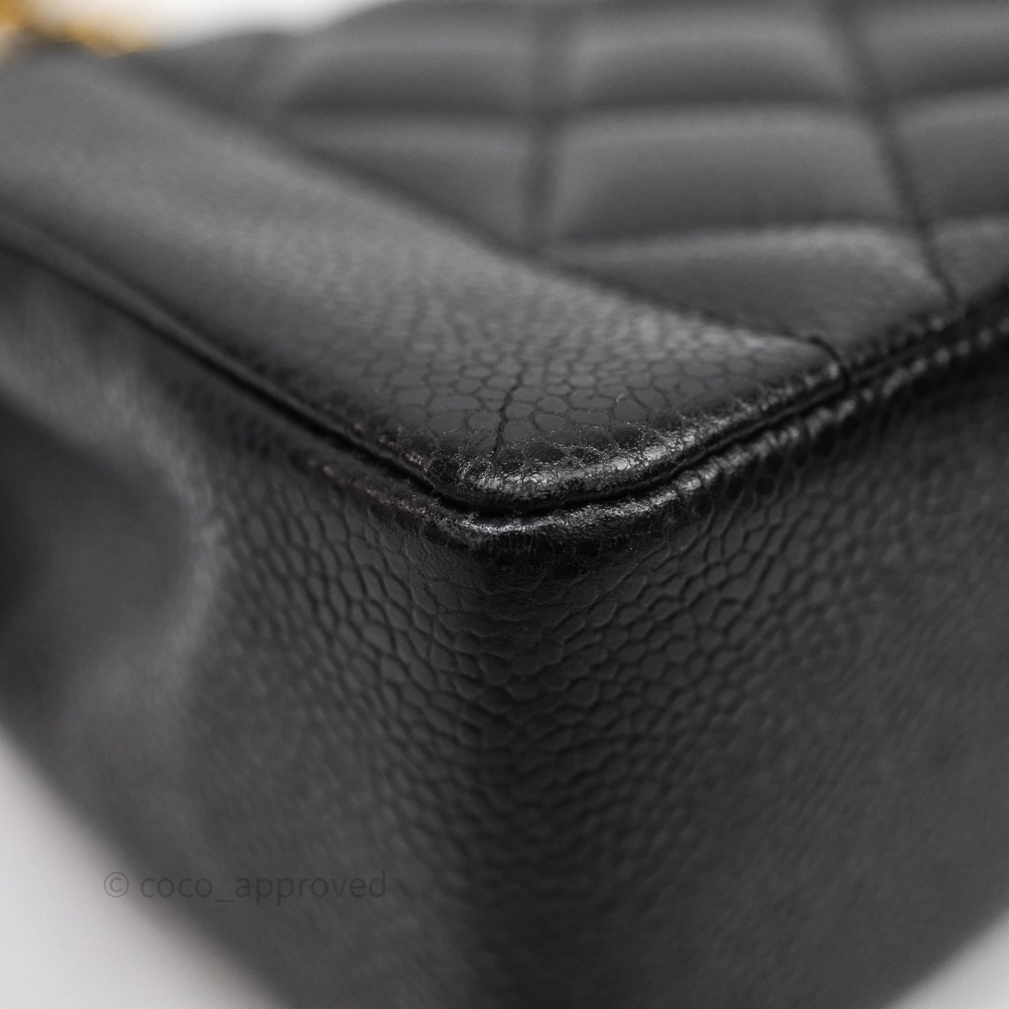 Chanel Vintage Small Classic Diana Flap Bag Black Caviar 24K Gold Hardware