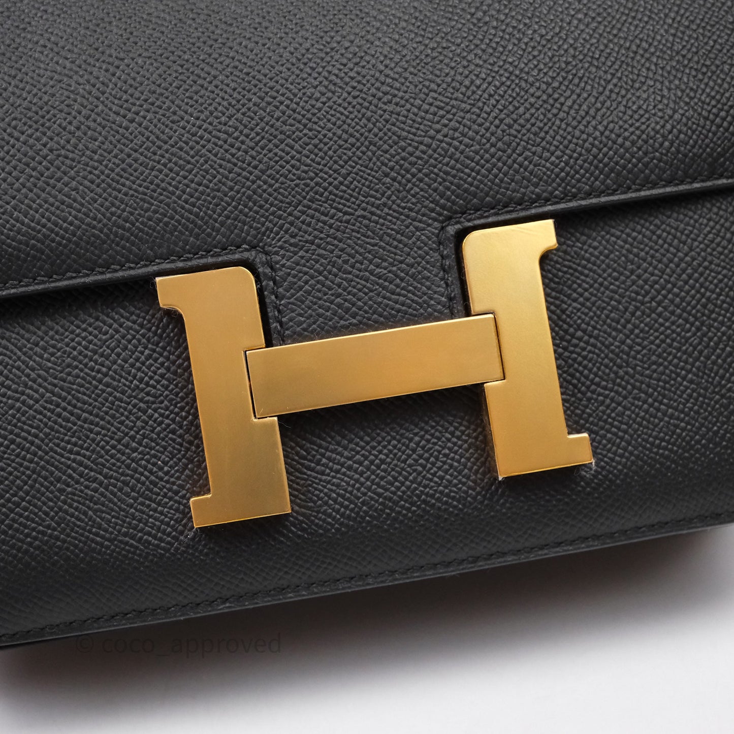 Hermès Constance 24 Noir 89 Epsom Gold Hardware