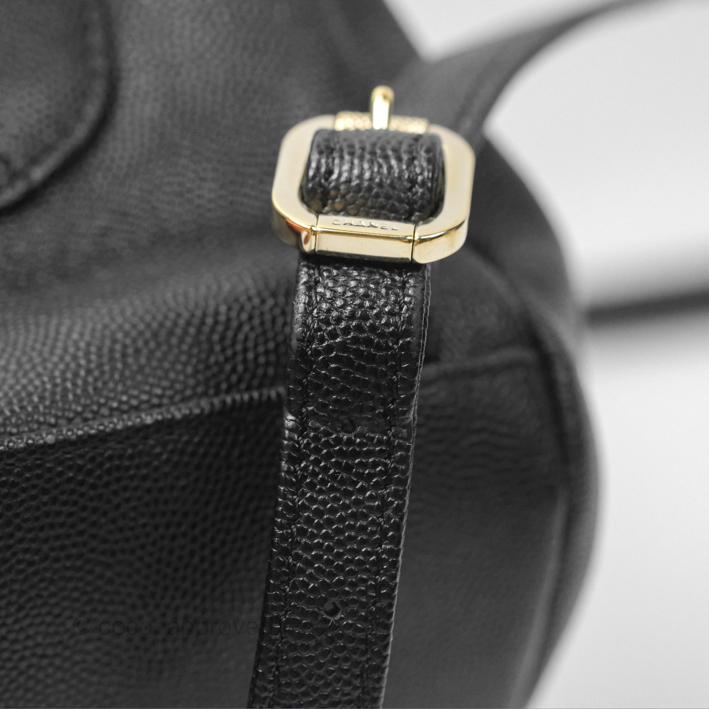 Chanel Quilted Business Affinity Backpack Black Caviar Gold Hardware