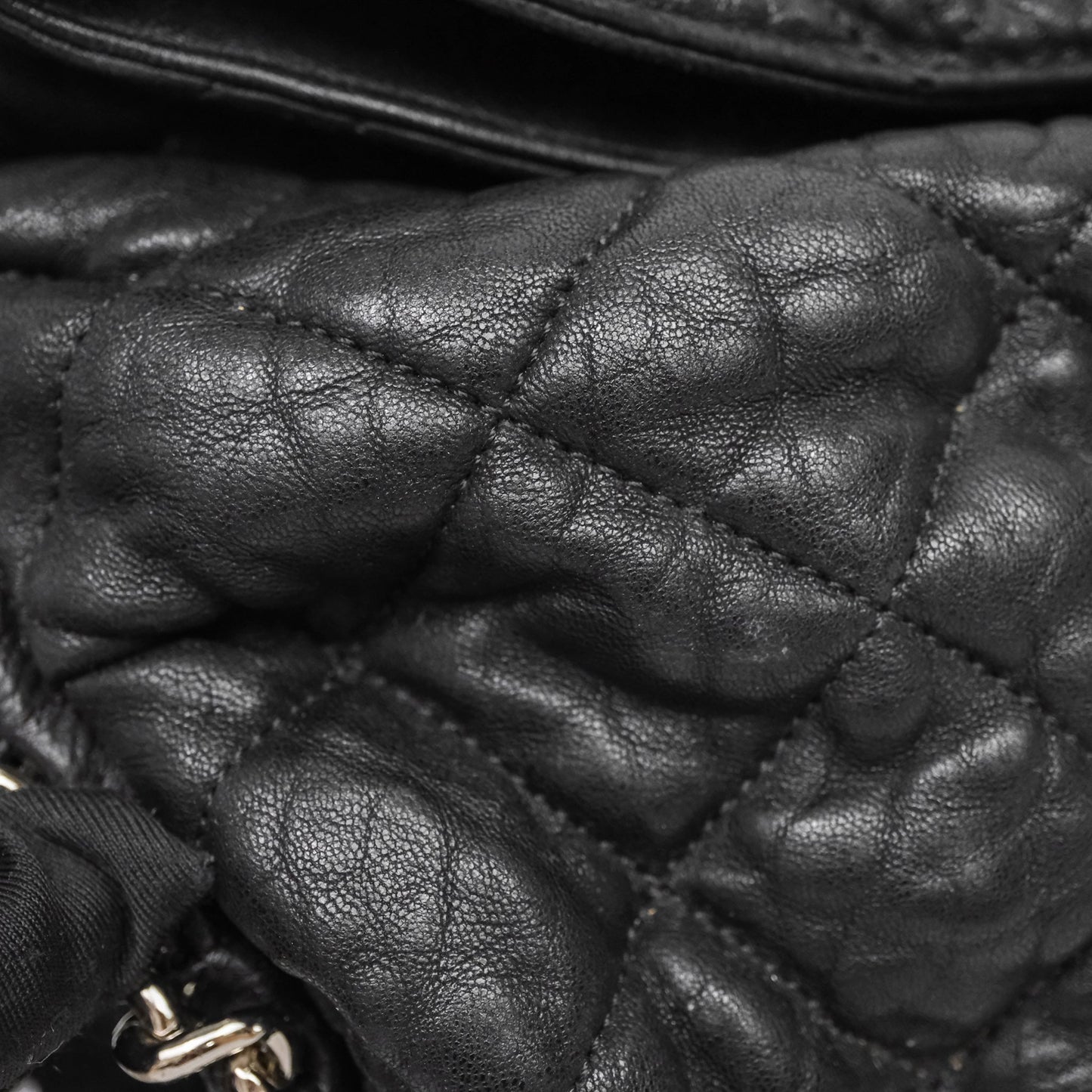 Chanel Chain Around Calfskin Hobo Black Silver Hardware