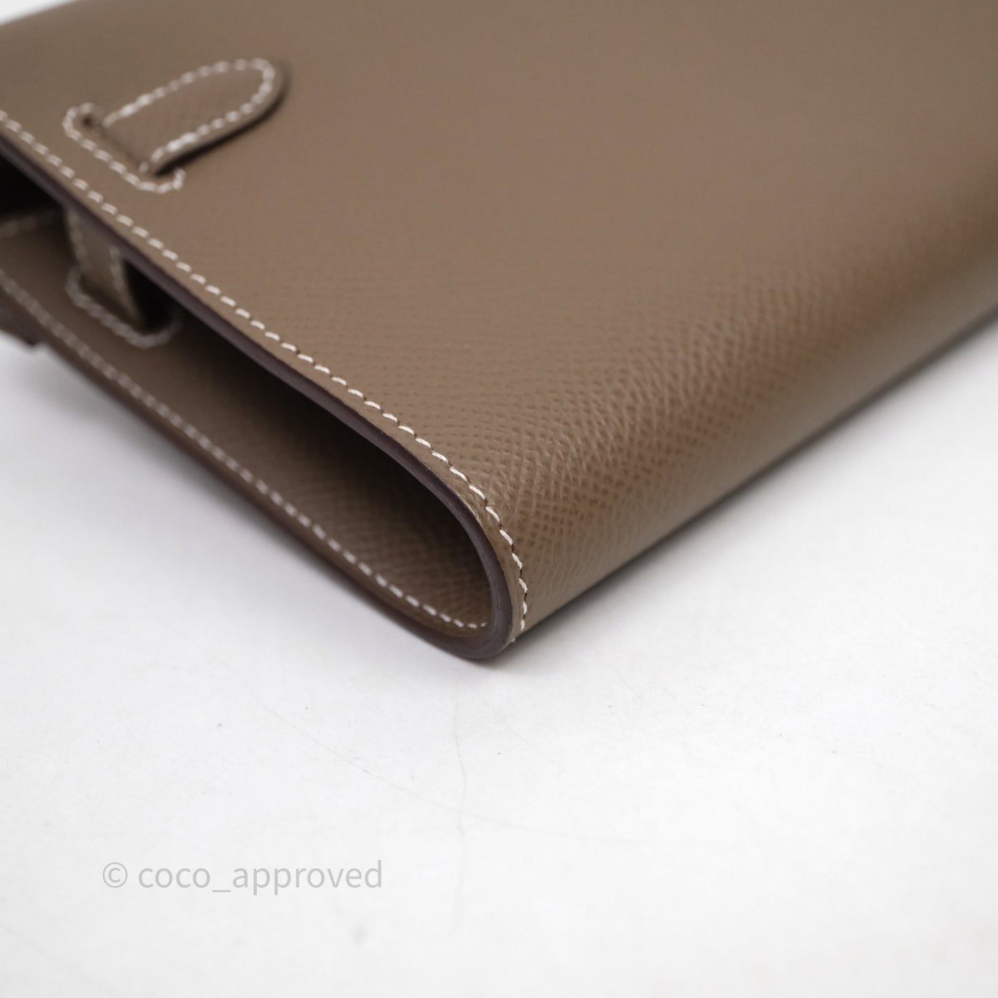 Hermès Kelly To Go Wallet Etoupe 18 Epsom Gold Hardware