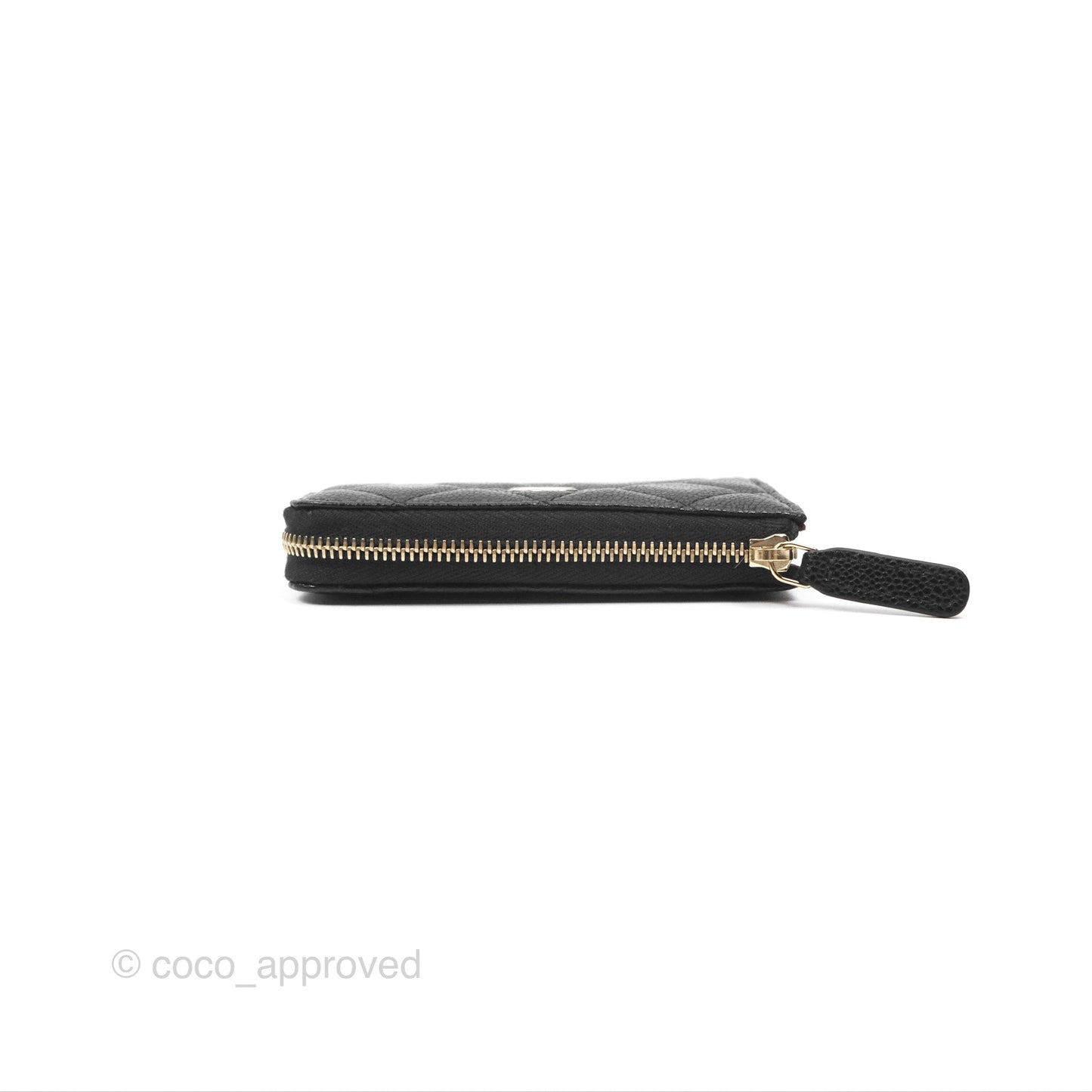 Chanel Classic Quilted Key holder Black Caviar Gold Hardware