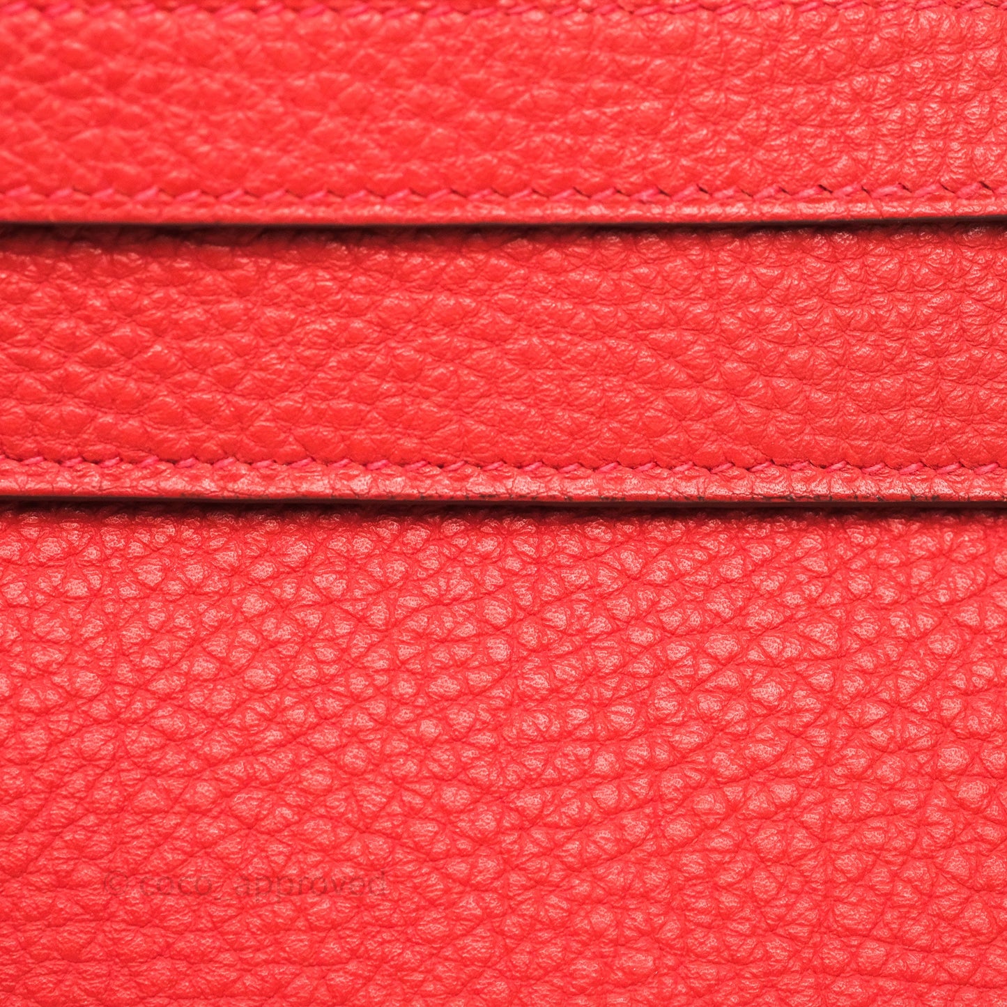 Hermès Kelly 35 Retourne Red Togo Palladium Hardware