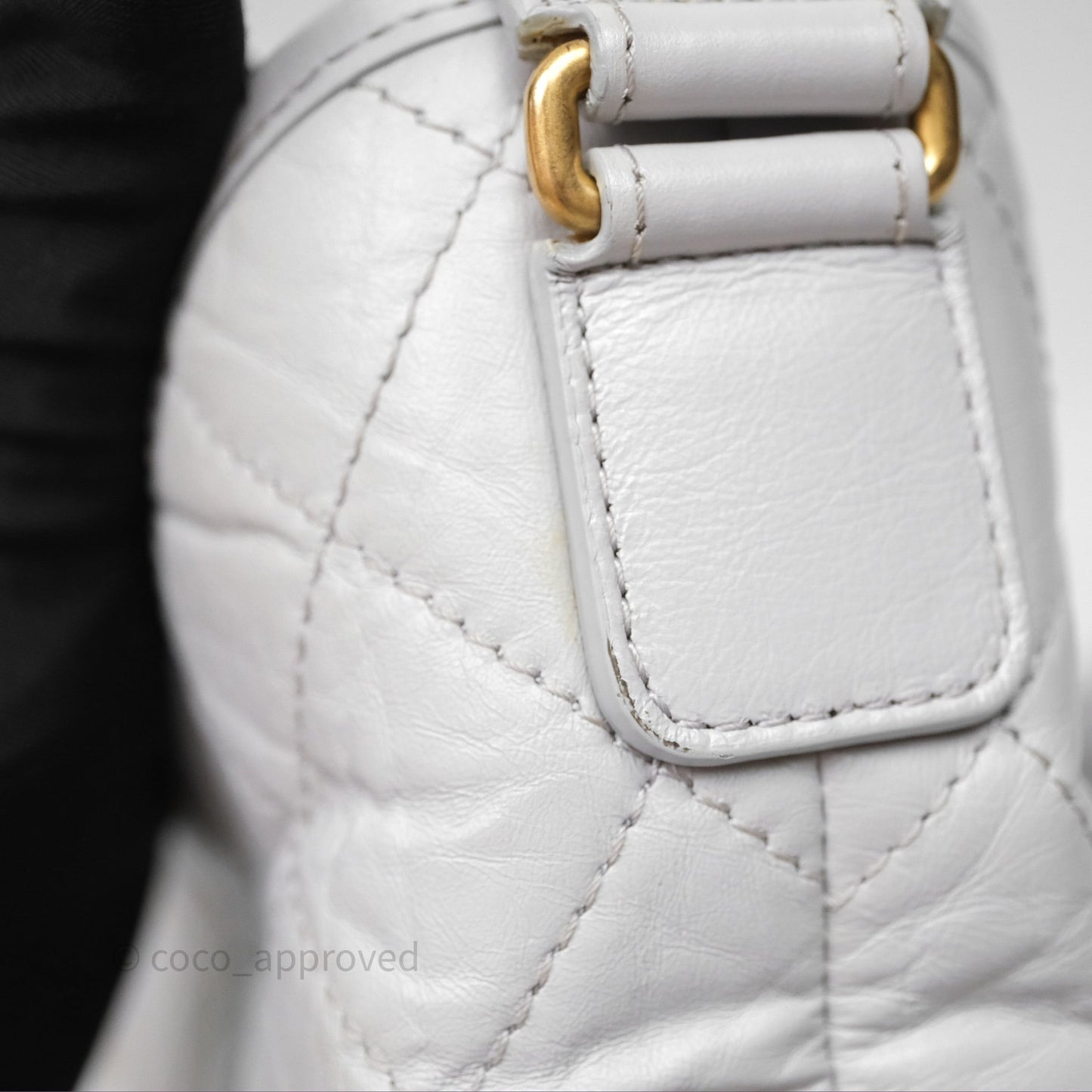 Chanel Small Gabrielle Hobo Quilted Grey Aged Calfskin