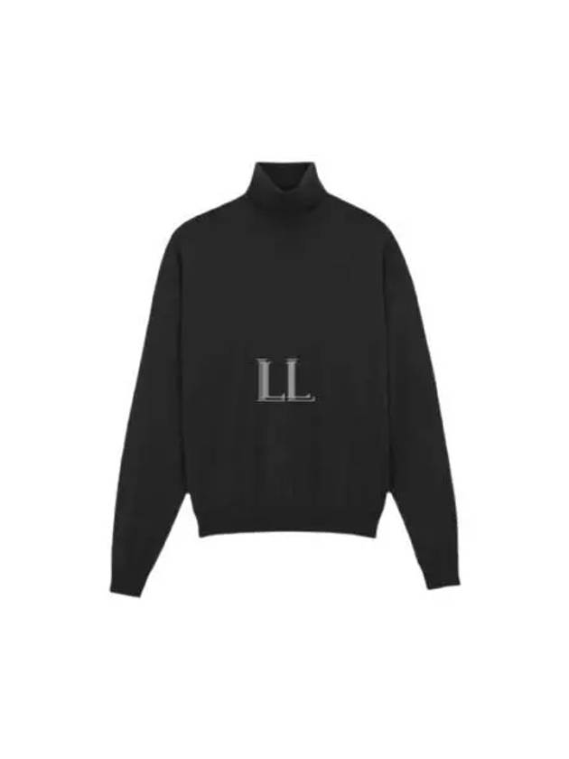 Luxury Saint Laurent Cassandre Turtleneck Black