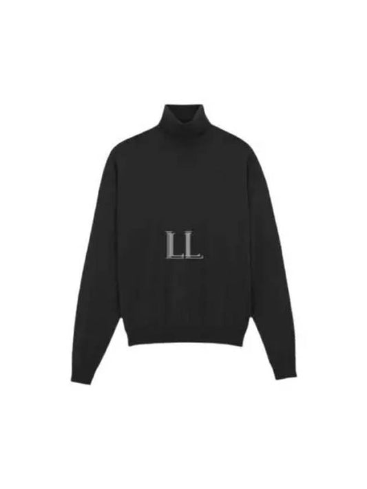 Luxury Saint Laurent Cassandre Turtleneck Black