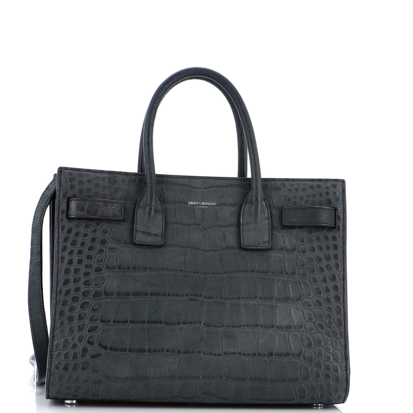 Luxury Saint Laurent Sac de Jour NM Bag Crocodile Embossed Leather Baby