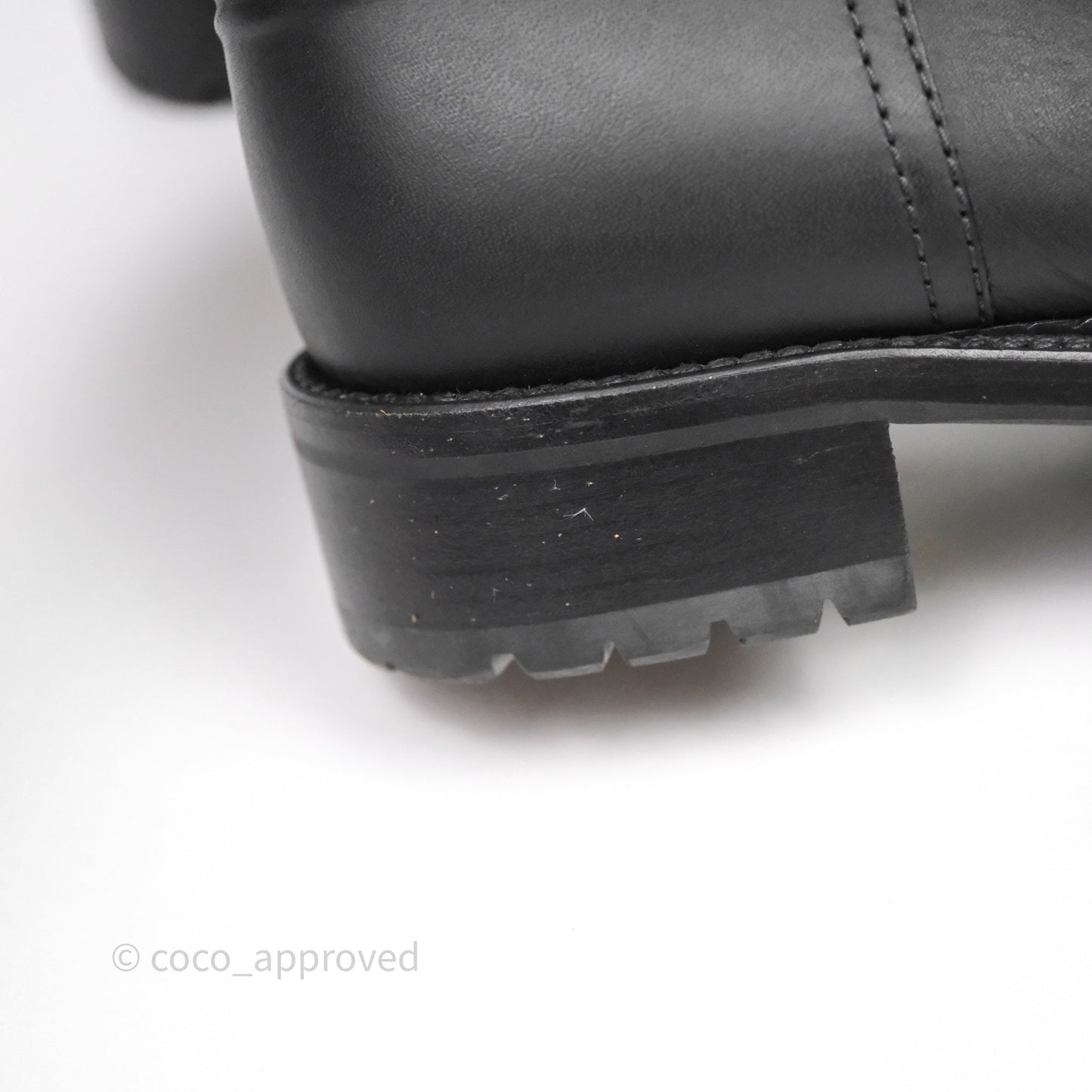 Chanel CC Quilted Knee High Boots Black Calfskin