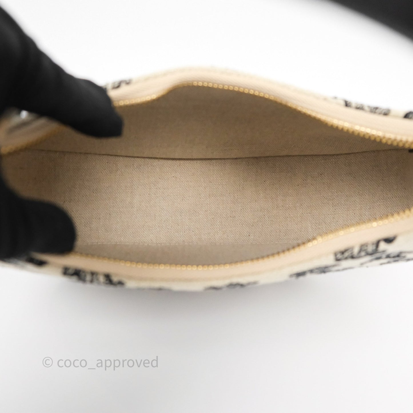 Celine Medium Ava Bag Triomphe Embroidered Black Natural