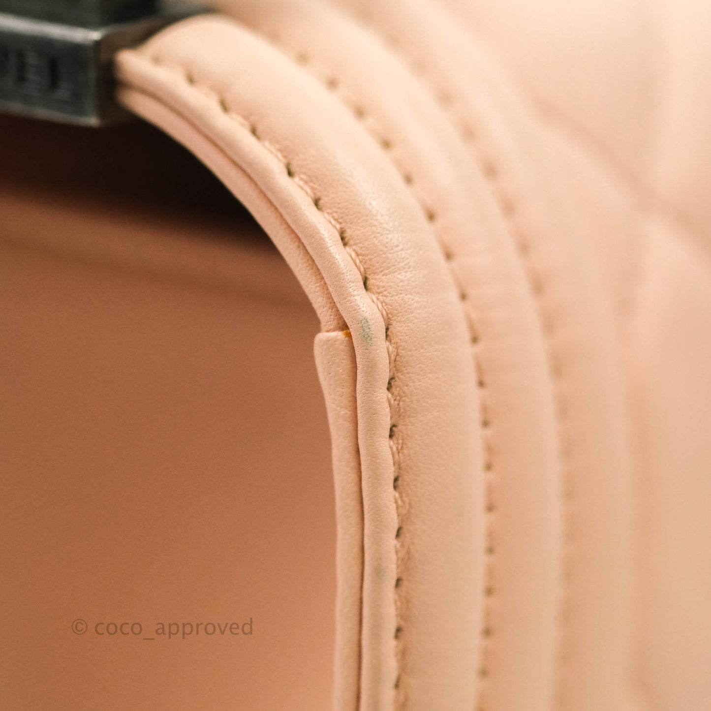 Chanel Boy New Medium Quilted Pink Calfskin Ruthenium Hardware