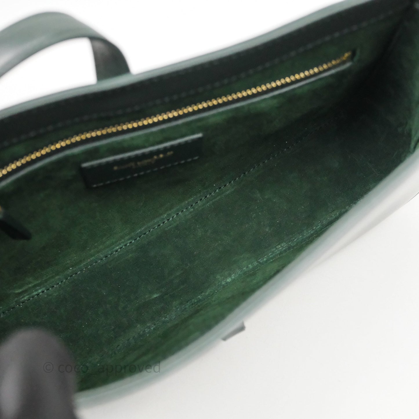 Saint Laurent ‘Le 5 a 7’ Hobo Bag Dark Green Smooth Calfskin