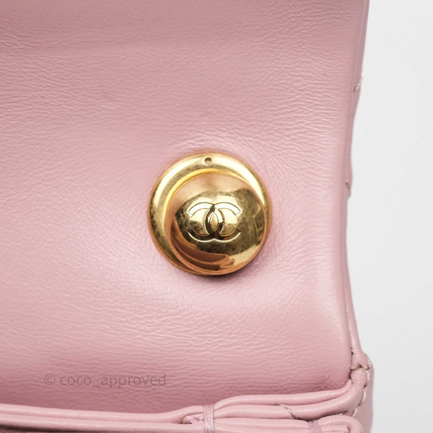 Chanel Mini Color Match Flap Quilted Pink Lambskin Aged Gold Hardware