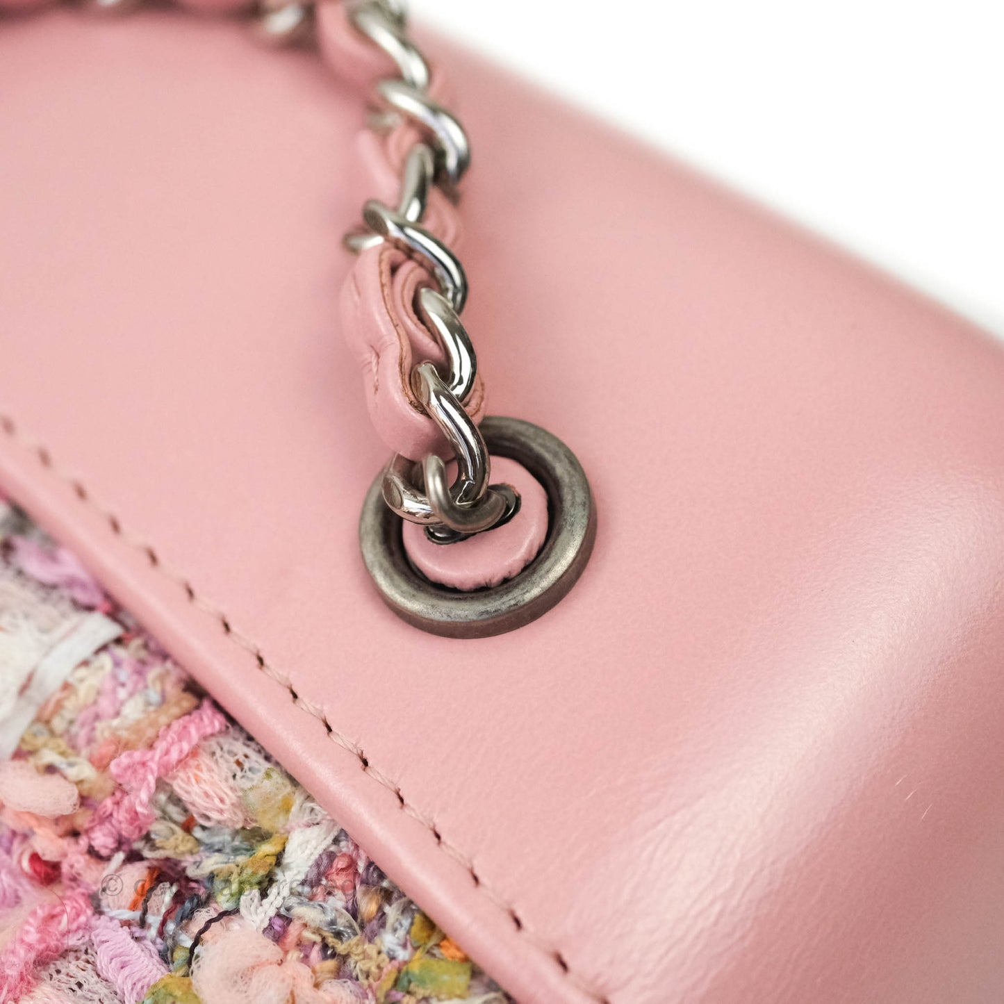 Chanel Gabrielle Small Backpack Pink Tweed Aged Calfskin