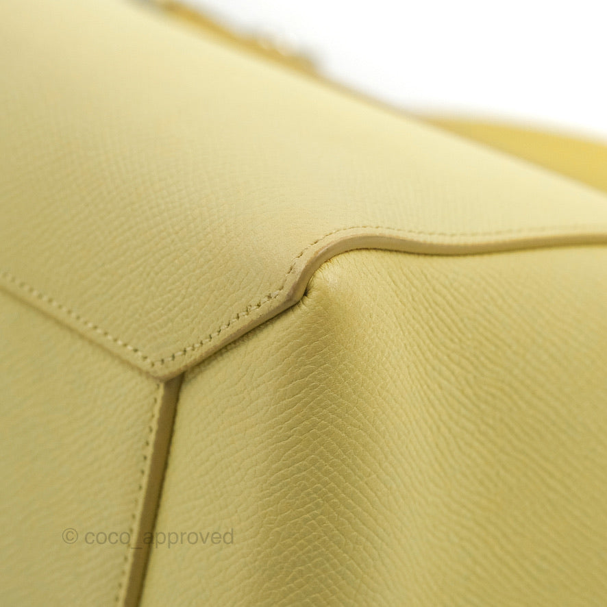 Celine Micro Belt Bag Yellow Grained Calfskin Silver Hardware