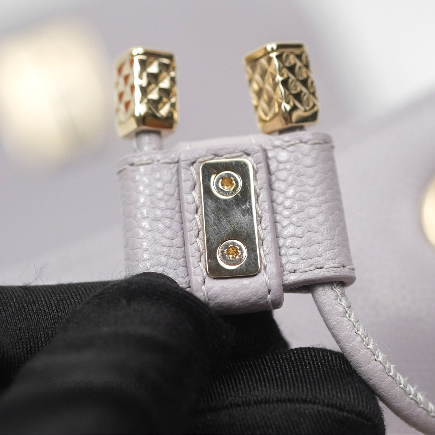 Chanel Mini Business Affinity Backpack Grey Caviar Gold Hardware 22B