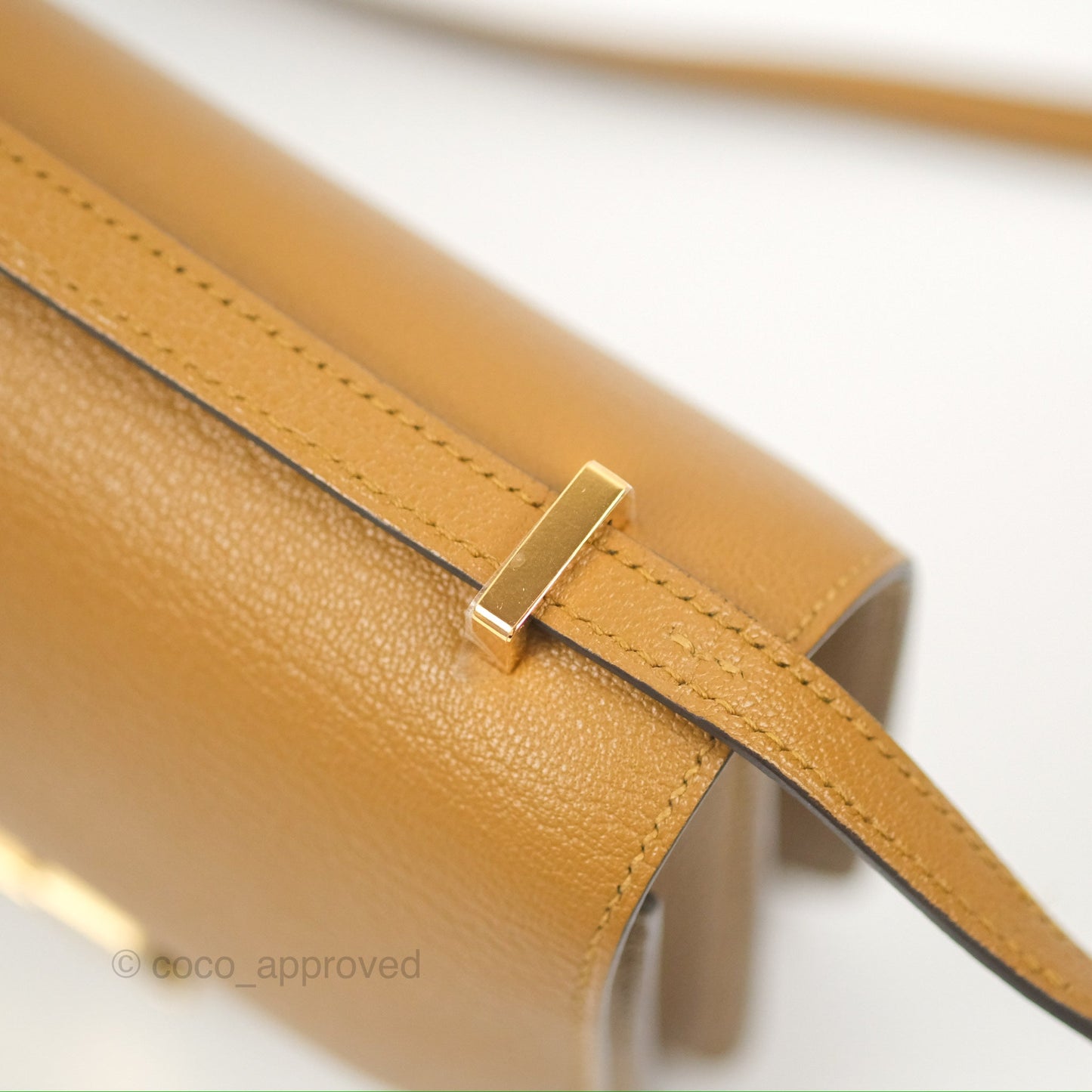 Hermès Constance Mini 18cm Kraft Chevre Mysore Gold Hardware