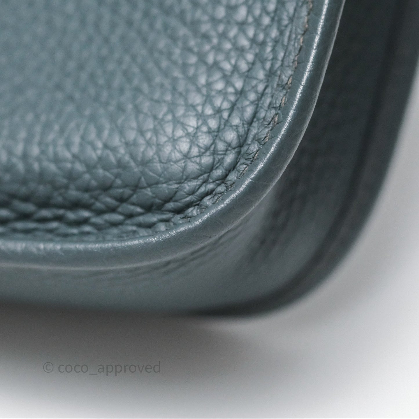 Hermès Mini Evelyne 16 Bleu Orage Y7 / Bleu Brume T0 Clemence Gold Hardware