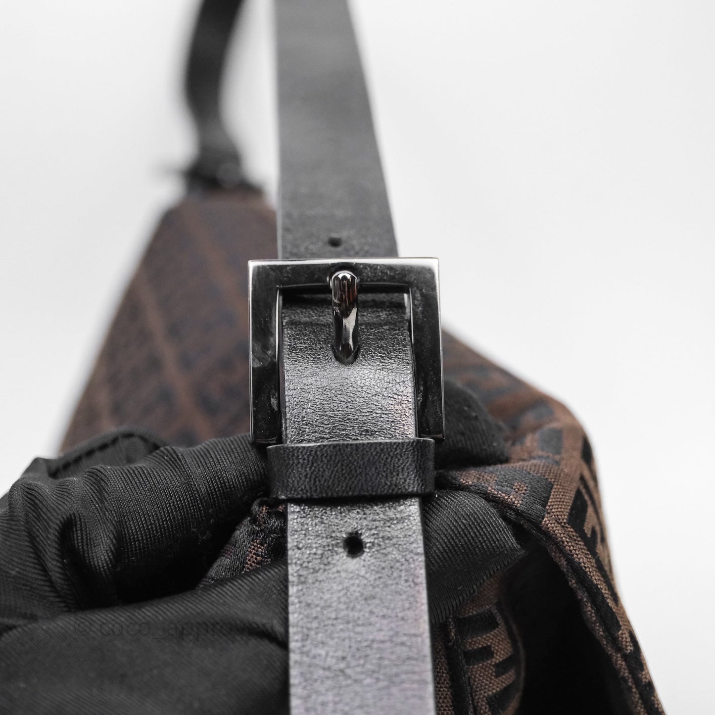 Fendi Vintage Mamma Baguette Bag Zucchino Dark Brown/ Black
