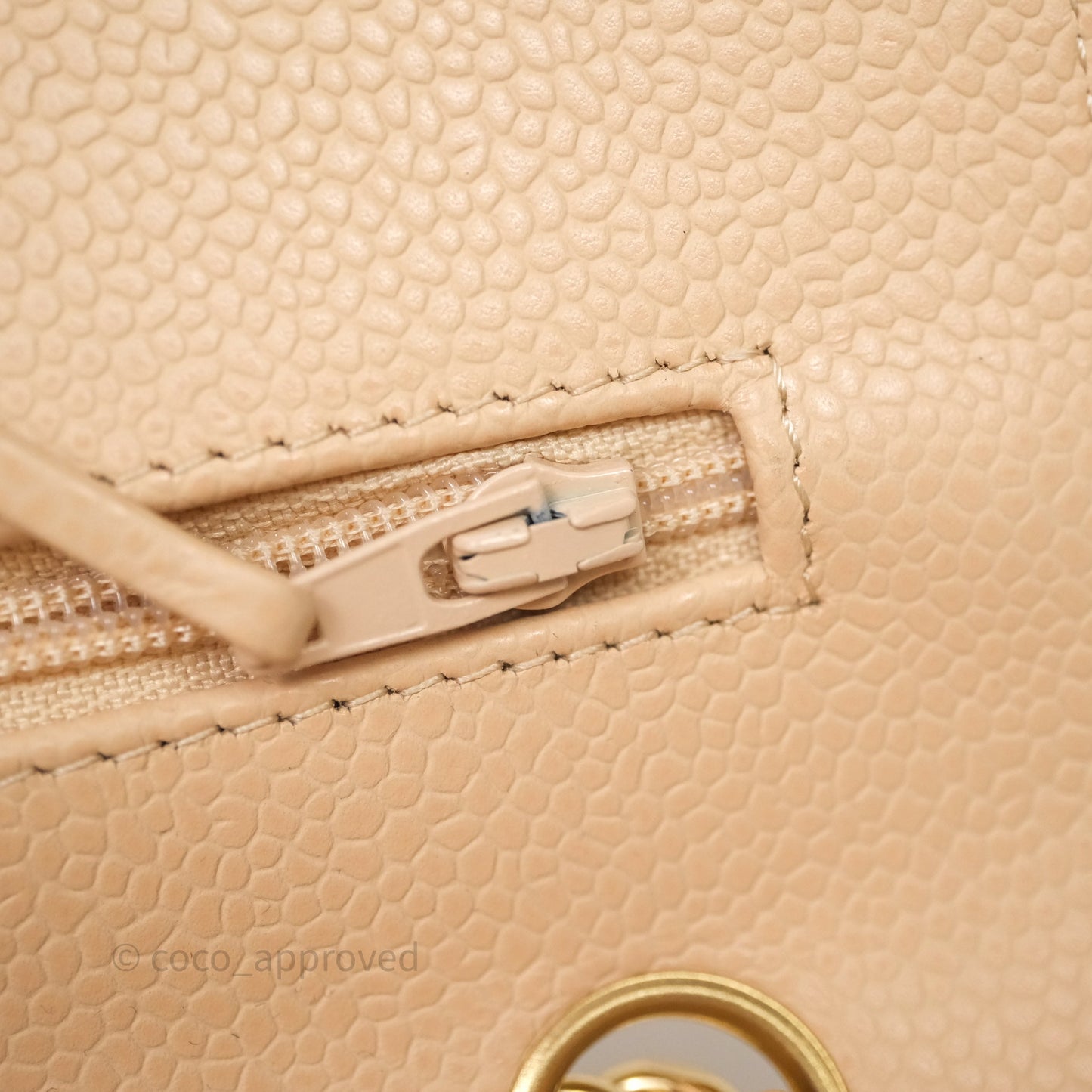 Chanel Jumbo Double Flap Beige Caviar Gold Hardware⁣⁣