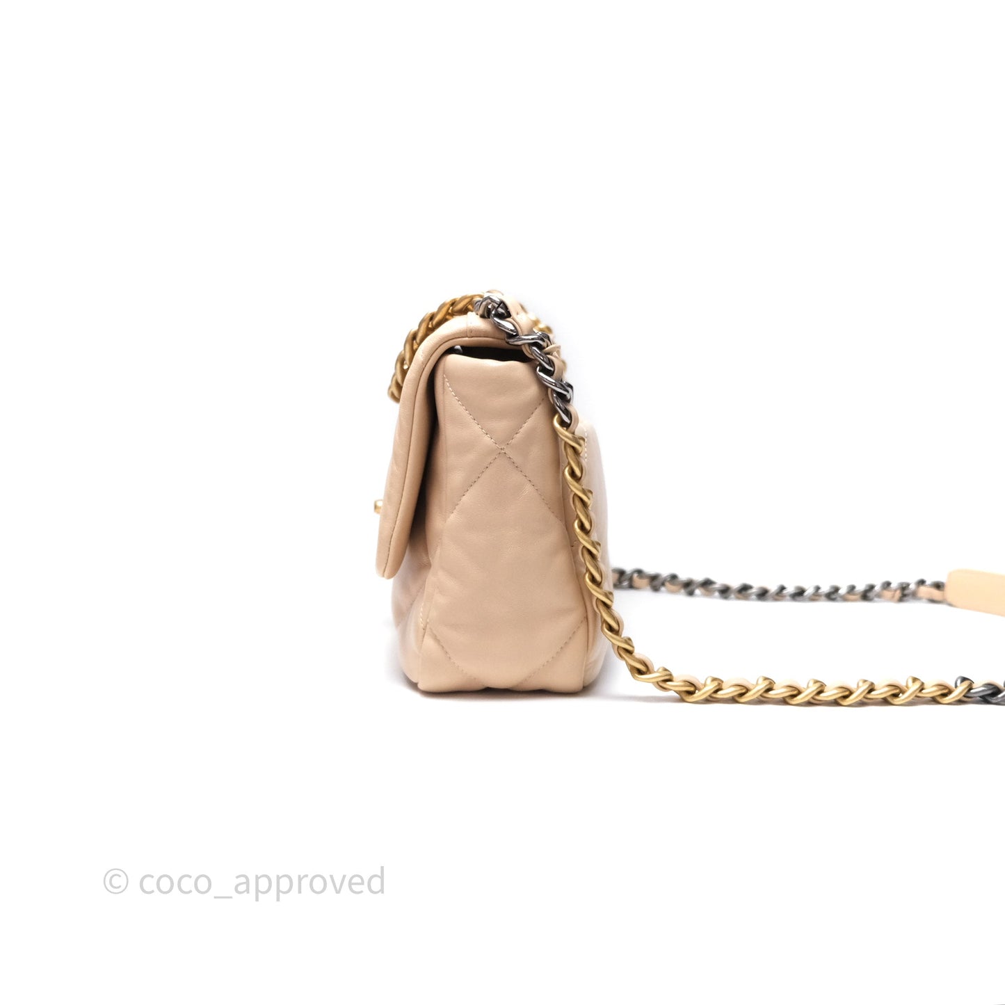 Chanel 19 Small Beige Mixed Hardware