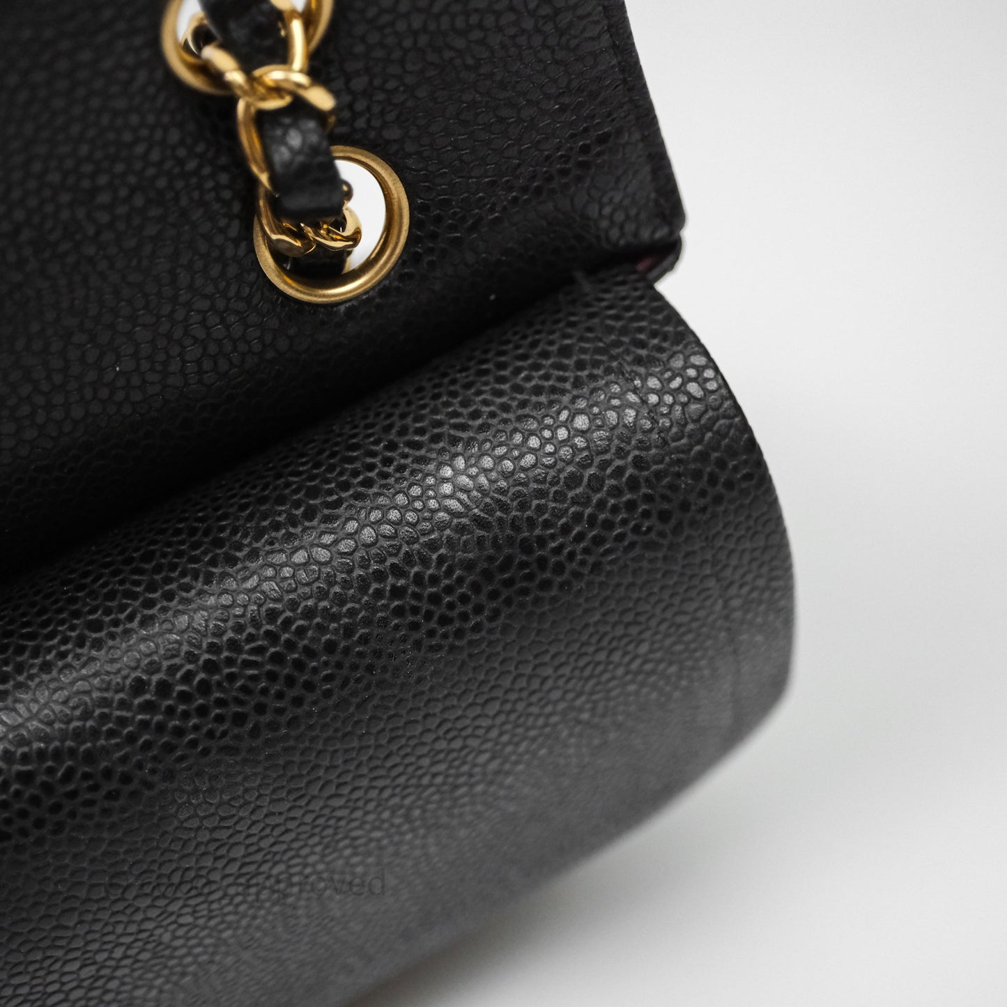 Chanel Classic M/L Medium Flap Quilted Black Caviar Gold Hardware