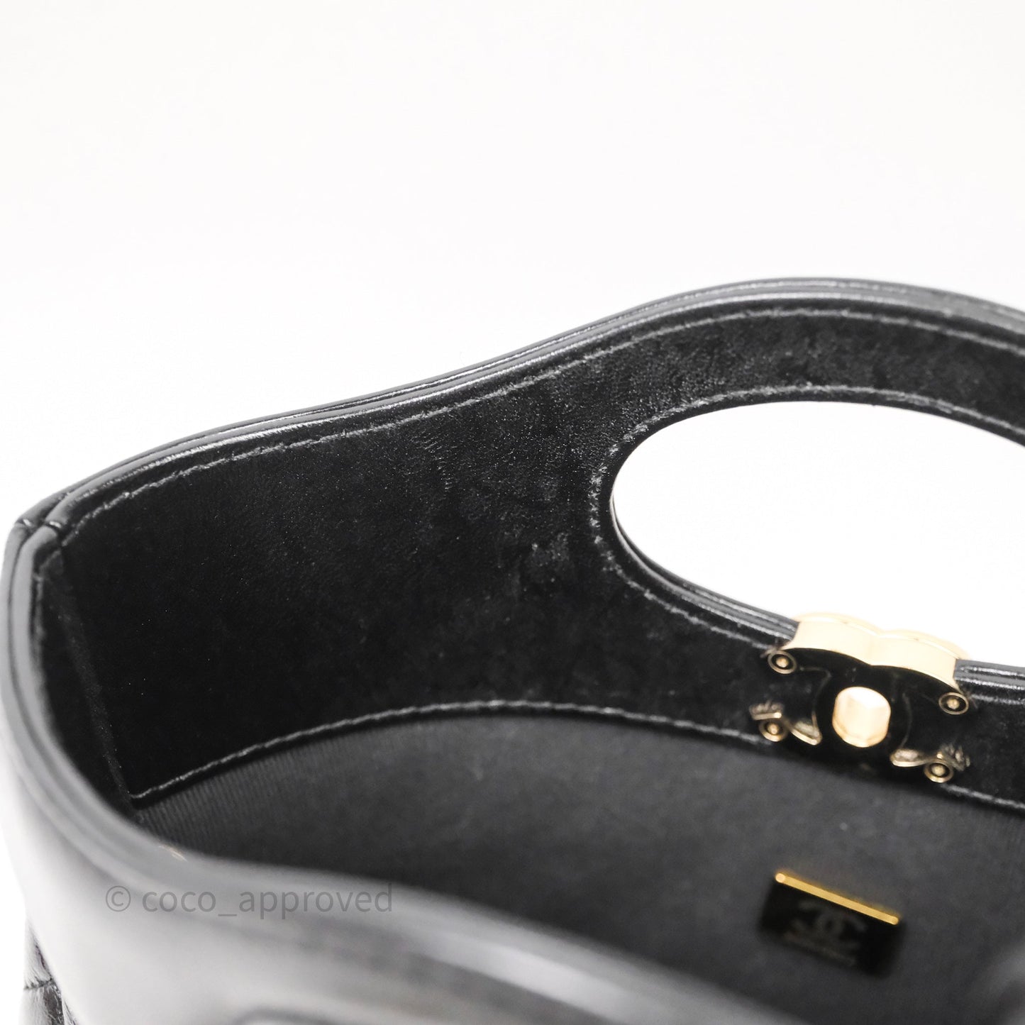 Chanel 31 Mini Black Shiny Calfskin Gold Hardware