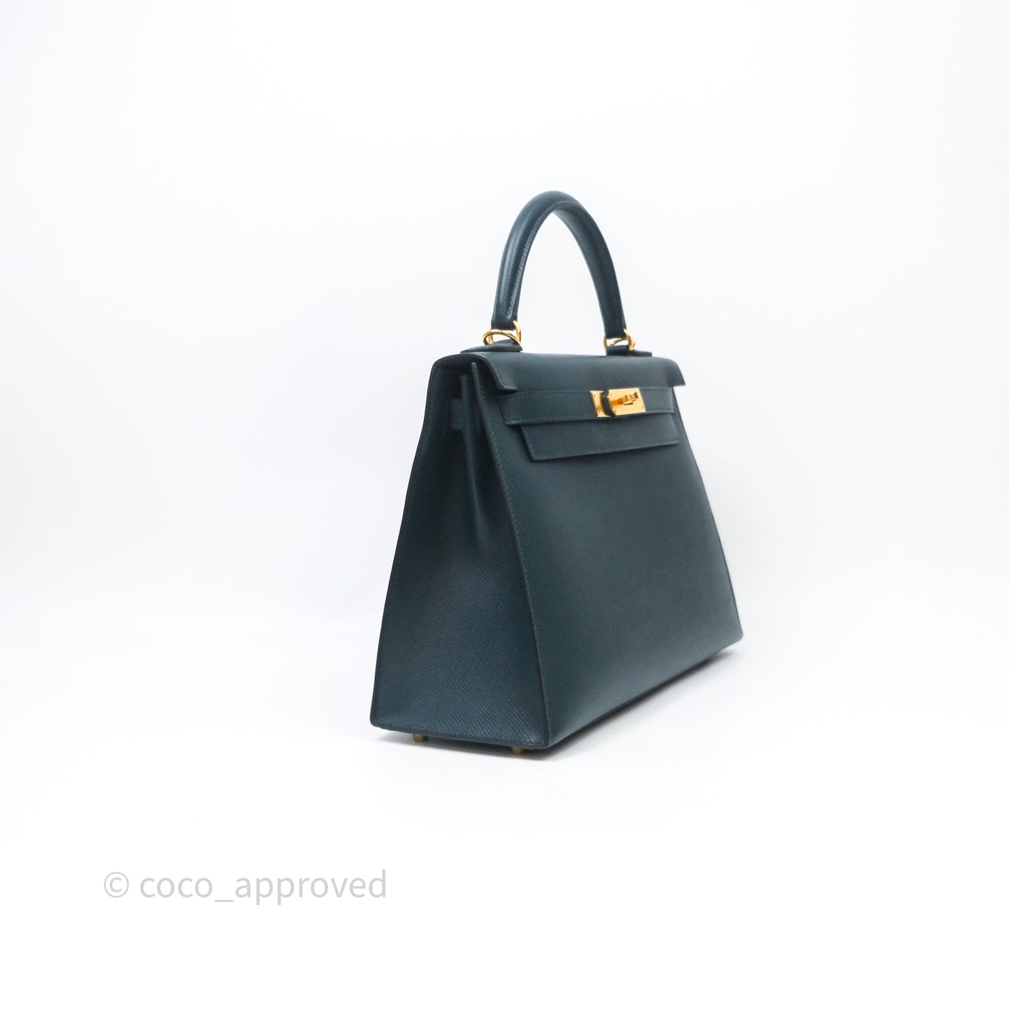 Hermès Kelly 28 6O Vert Cyprès Epsom Gold Hardware