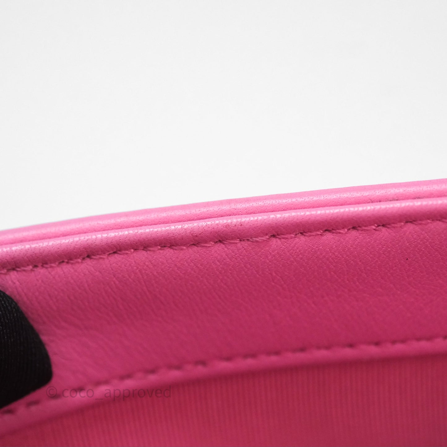 Chanel Small Boy Pink Calfskin Aged Gold Hardware